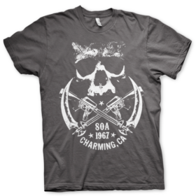 T-shirt SOA 1967 Skull grandes Tailles de couleur Gris Foncé
