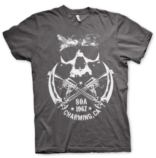 T-shirt SOA 1967 Skull grandes Tailles de couleur Gris Foncé