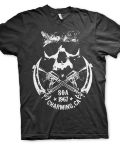 T-shirt SOA 1967 Skull grandes Tailles de couleur Noir