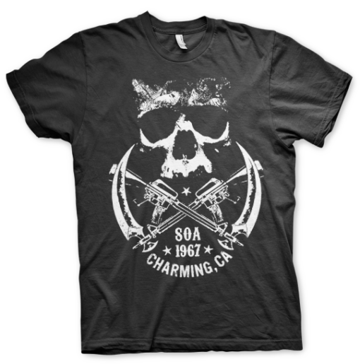 T-shirt SOA 1967 Skull grandes Tailles de couleur Noir