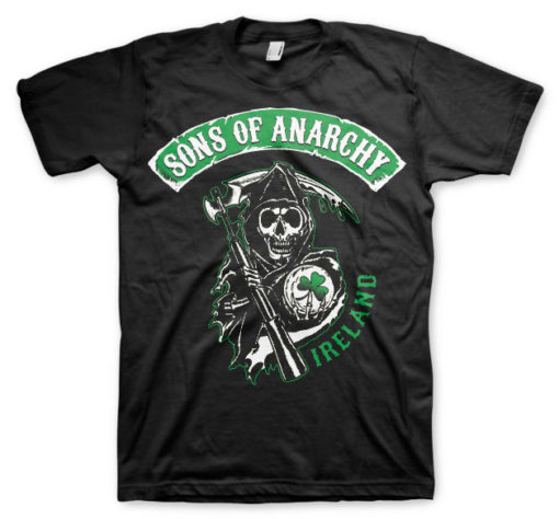 T-shirt Sons Of Anarchy Ireland grandes Tailles de couleur Noir