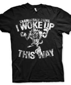 T-Shirt Tasmanian Devil - I Woke Up This Way de couleur Noir