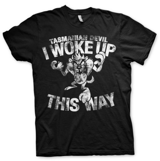 T-Shirt Tasmanian Devil - I Woke Up This Way de couleur Noir