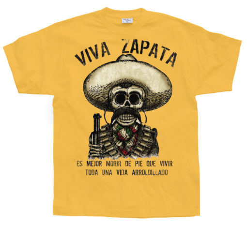 T-shirt Viva Zapata jaune orangé