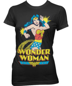 T-Shirt Wonder Woman pour Femme de couleur Noir