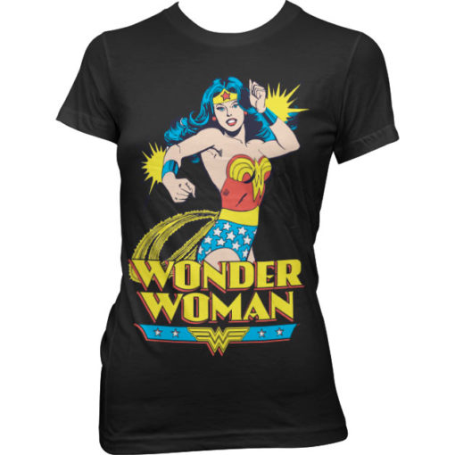 T-Shirt Wonder Woman pour Femme de couleur Noir