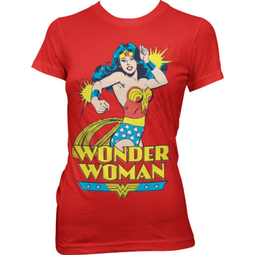 T-Shirt Wonder Woman pour Femme de couleur Rouge