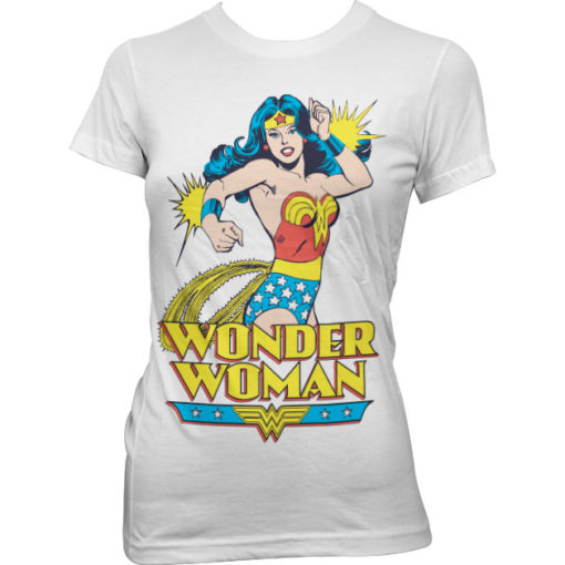 T-Shirt Wonder Woman pour Femme de couleur Blanc