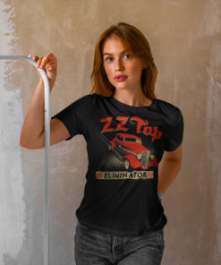 Femme portant un T-shirt ZZ Top "Eliminator" noir