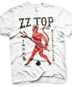 T-Shirt ZZ-Top - Tonnage Tout de couleur Blanc
