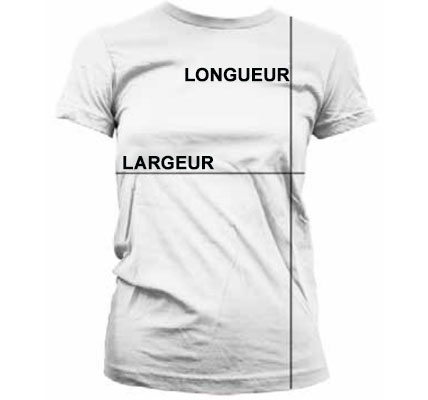 Guide des taille du T-shirt femme (largeur et longueur)