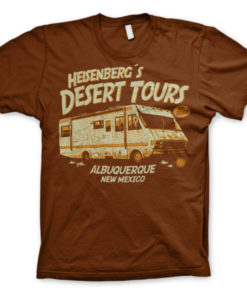 T-Shirt Breaking Bad Heisenberg's Desert Tours marron