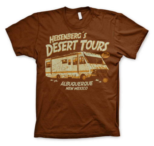 T-Shirt Breaking Bad Heisenberg's Desert Tours marron