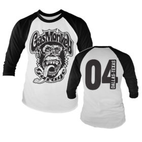 Tshirt manches longues Gas Monkey Garage 04 Baseball Long Sleeve de couleur Noir/Blanc