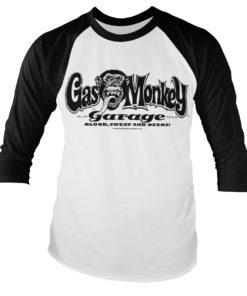 Tshirt manches longues Gas Monkey Garage Logo Baseball de couleur