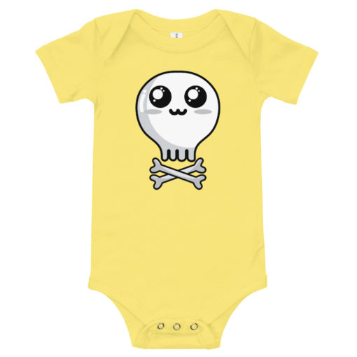 Body bébé tête de mort mignonne (jaune)