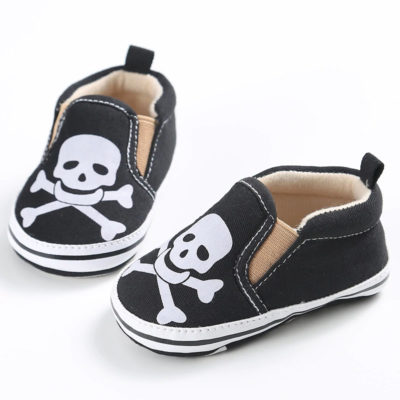 Chaussures tête de mort pour bébé (noires)