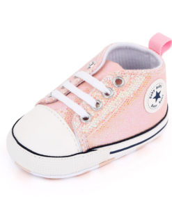 Chaussure pour bébé de couleur rose