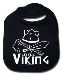 Bavoir petit viking noir pour bébé