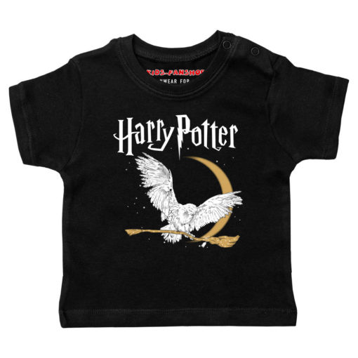 T-shirt Harry Potter pour bébé avec une chouette (noir)
