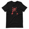 T-shirt noir avec un motif de chat