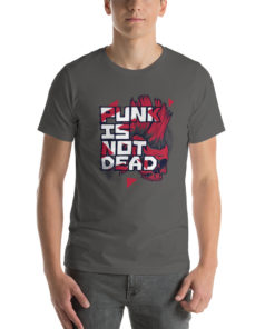 T-shirt Punk is not Dead gris foncé