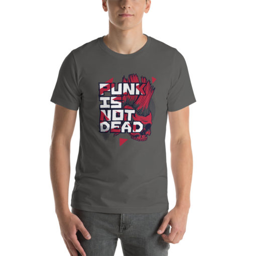 T-shirt Punk is not Dead gris foncé
