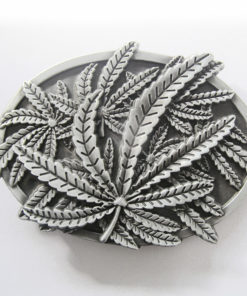 Boucle de ceinture feuilles de cannabis