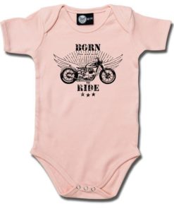 Body bébé moto "BORN TO RIDE" rose
