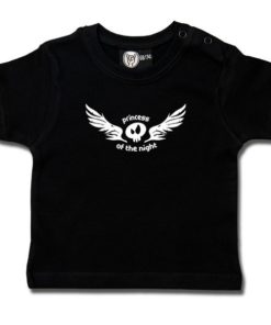T-shirt rock pour bébé "princess of the night" noir