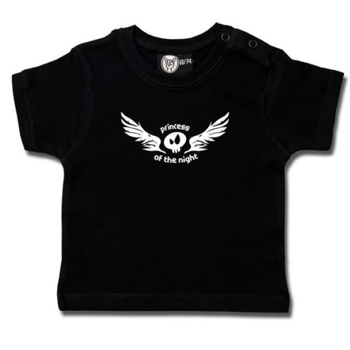T-shirt rock pour bébé "princess of the night" noir